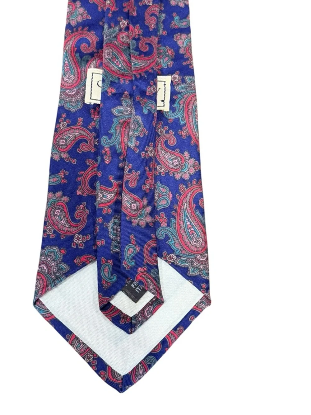 Givenchy Monsieur Vintage Silk Tie Royal Blue Paisley Made in Italy